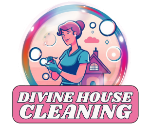 Divine House Cleaning logo with a fresh and clean design, representing professional home and commercial cleaning services.